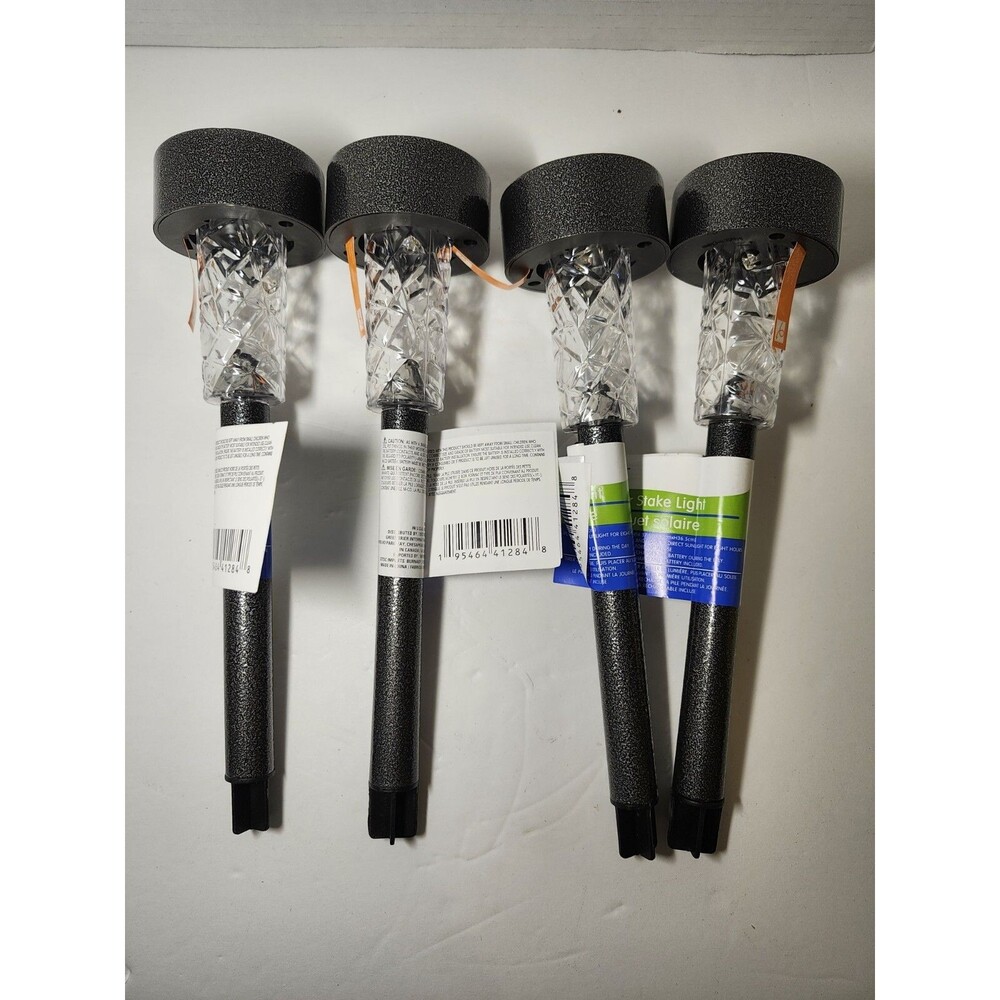 Lot Of 4 Garden Collection 14.37" Solar Stake Lights